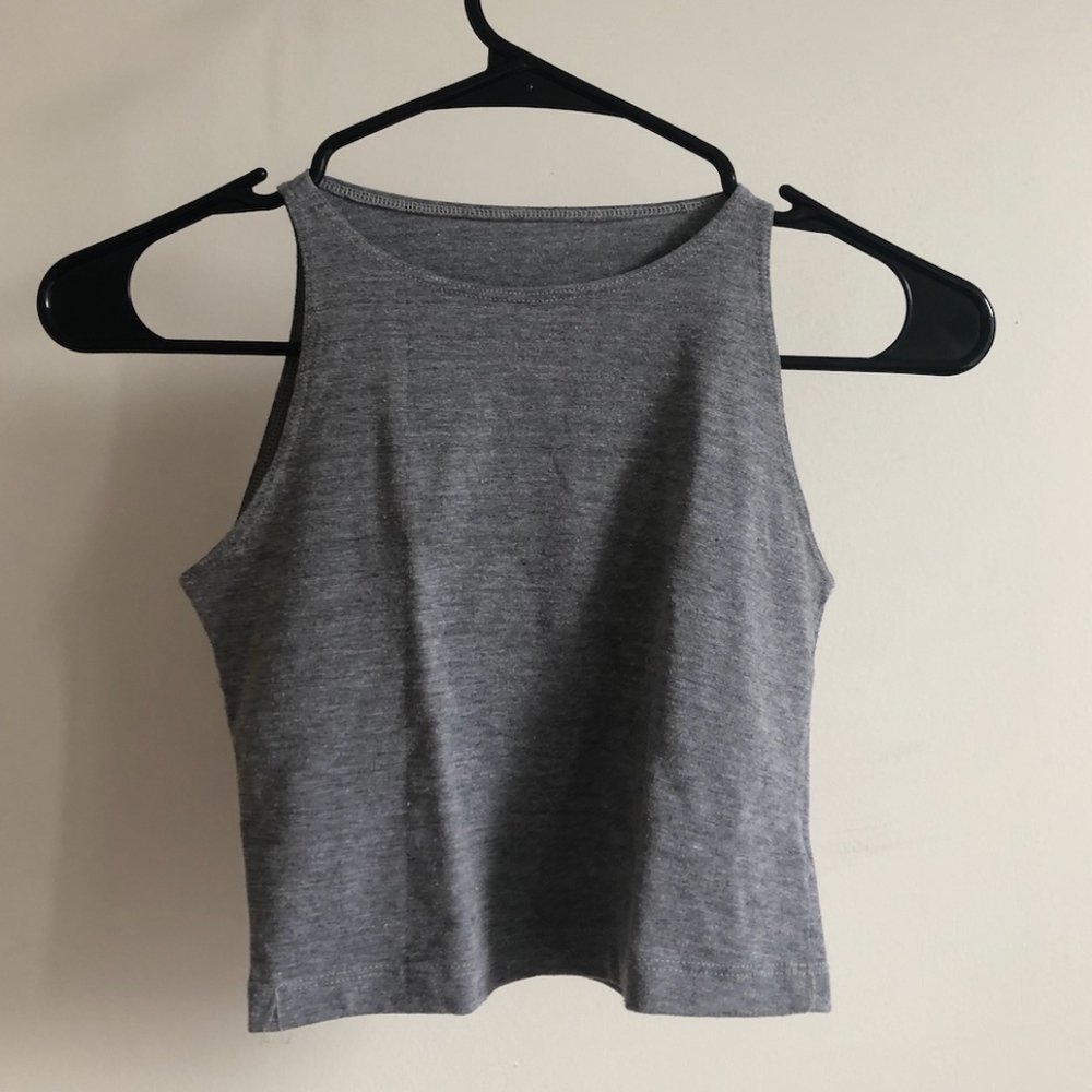 American Apparel Stretchy Gray Crop Top